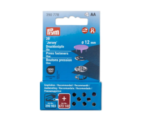 Boutons pression Jersey Prym – Ø 12 mm – 11 couleurs éclatantes pour tissus fins et extensibles