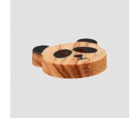 Bouton en bois 2 trous Prym – Ø 15 mm – Motif animaux sauvages en bois d’olivier naturel