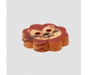 Bouton en bois 2 trous Prym – Ø 15 mm – Motif animaux sauvages en bois d’olivier naturel