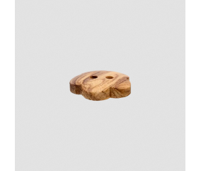 Bouton en forme de fleur – Bois d’olivier naturel – 2 trous – 15 mm – Prym