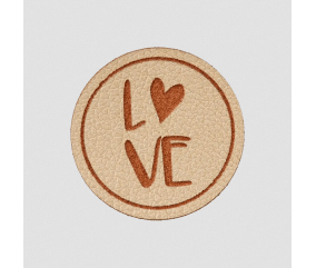 Étiquettes rondes "Love" Prym – Ø 25 mm - Prym – PVC souple – étiquettes décoratives pour couture et DIY