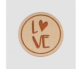 Étiquettes rondes "Love" Prym – Ø 25 mm - Prym – PVC souple – étiquettes décoratives pour couture et DIY