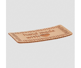 Étiquettes rectangulaires "Handmade" Prym – 40 x 20 mm – En PVC souple – Pour créations textiles faites main