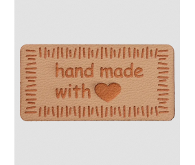 Étiquettes rectangulaires "Handmade" Prym – 40 x 20 mm – En PVC souple – Pour créations textiles faites main