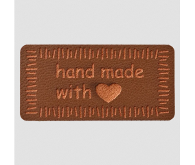 Étiquettes rectangulaires "Handmade" Prym – 40 x 20 mm – En PVC souple – Pour créations textiles faites main
