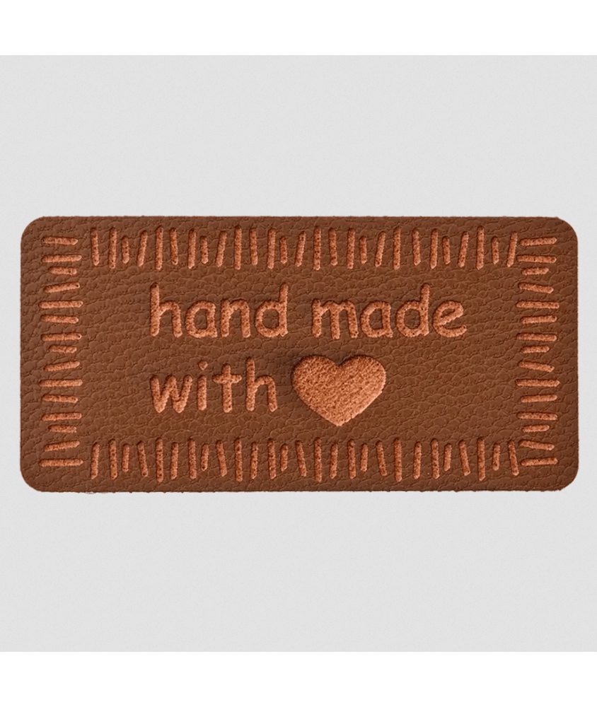 Étiquettes rectangulaires "Handmade" Prym – 40 x 20 mm – En PVC souple – Pour créations textiles faites main