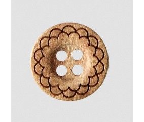 Bouton Rond 12 mm Imitation Vague en Bois d’Olivier – Prym
