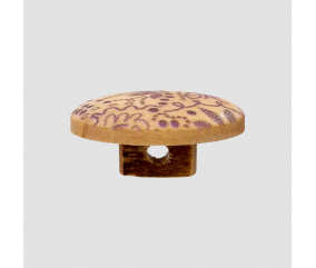 Bouton Rond Motif Fleurs en Bois d’Olivier – 12 mm – Prym