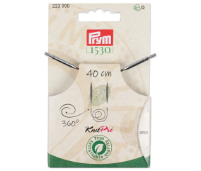 Câble rotatif 360° Natural Prym – Cordon en acier avec revêtement nylon pour aiguilles interchangeables