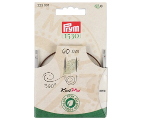 Câble rotatif 360° Natural Prym – Cordon en acier avec revêtement nylon pour aiguilles interchangeables