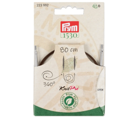 Câble rotatif 360° Natural Prym – Cordon en acier avec revêtement nylon pour aiguilles interchangeables