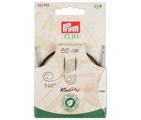Câble rotatif 360° Natural Prym – Cordon en acier avec revêtement nylon pour aiguilles interchangeables