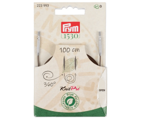 Câble rotatif 360° Natural Prym – Cordon en acier avec revêtement nylon pour aiguilles interchangeables