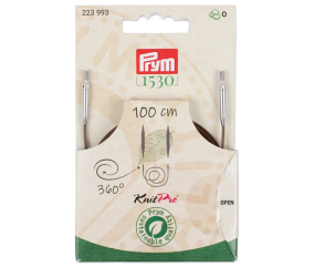 Câble rotatif 360° Natural Prym – Cordon en acier avec revêtement nylon pour aiguilles interchangeables