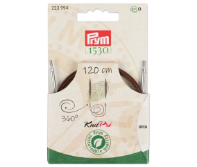 Câble rotatif 360° Natural Prym – Cordon en acier avec revêtement nylon pour aiguilles interchangeables