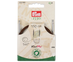 Câble rotatif 360° Natural Prym – Cordon en acier avec revêtement nylon pour aiguilles interchangeables