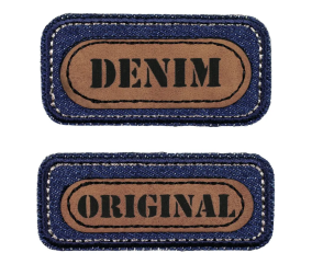 Lot de 2 motifs décoratifs Denim thermocollants Prym – Créativité & réparation textile avec style !