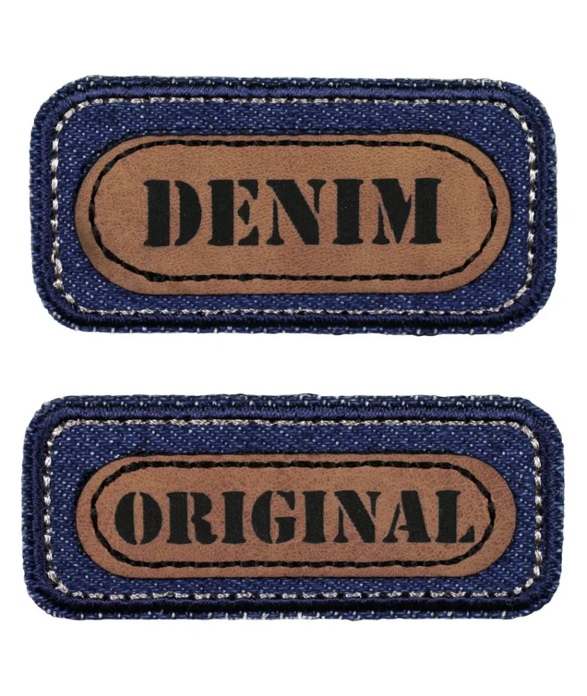 Lot de 2 motifs décoratifs Denim thermocollants Prym – Créativité & réparation textile avec style !