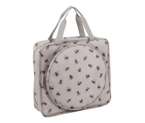Sac de rangement pour cerceaux de broderie – Motif Abeille – Hobby Gift (12 x 35 x 35 cm)