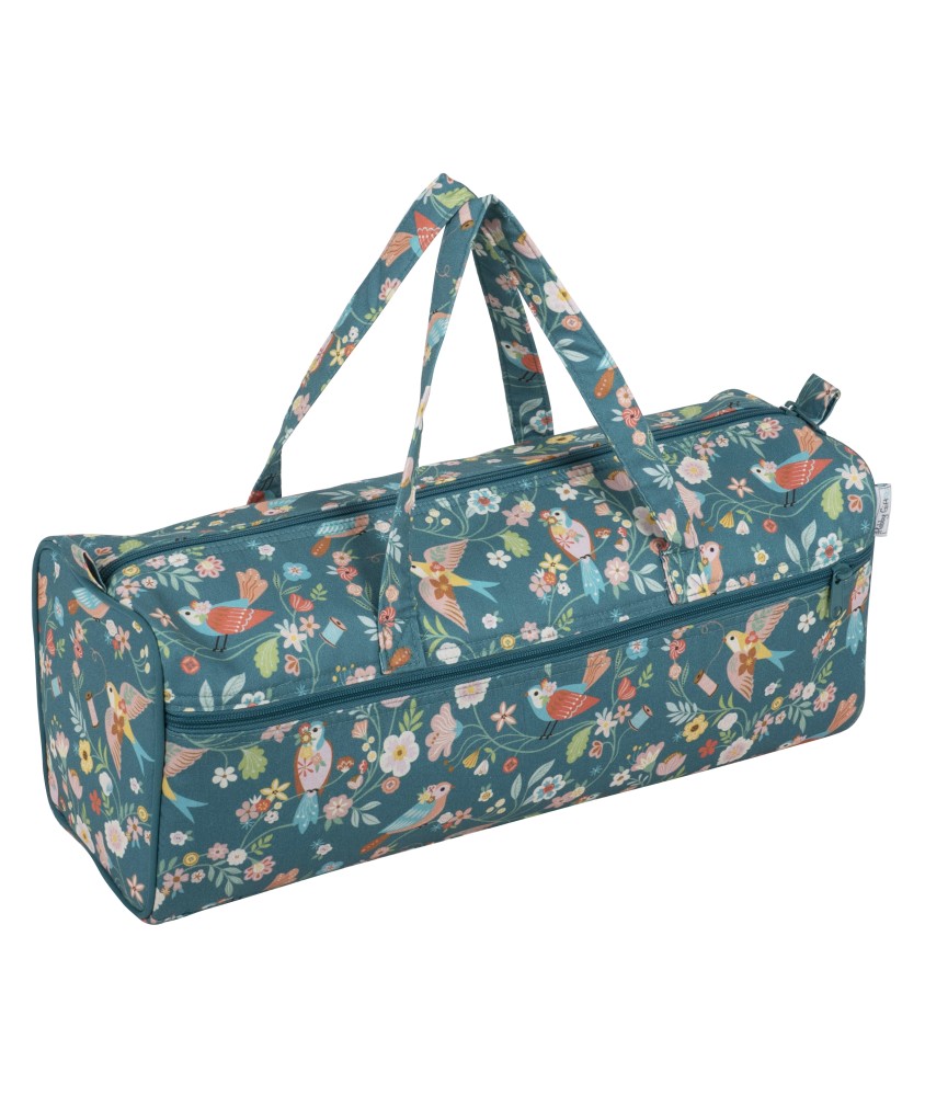 Sac à ouvrage pour tricot – Motif Oiseaux – Hobby Gift (14,5 x 45 x 16,5 cm)