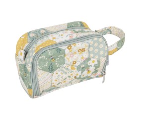 Pochette de rangement à crochet – Motif Abeille Patchwork – Hobby Gift (11,5 x 20,5 x 13 cm)