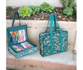 Sac tout-en-un à ouvrage – Motif Oiseaux – Hobby Gift (26,5 x 10 x 34,5 cm)