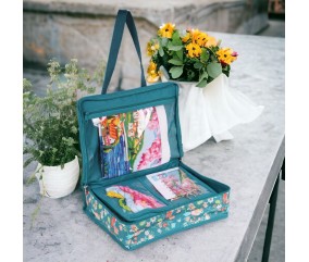 Sac tout-en-un à ouvrage – Motif Oiseaux – Hobby Gift (26,5 x 10 x 34,5 cm)