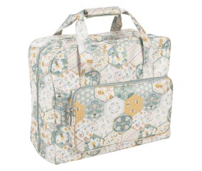 Sac pour machine à coudre – Motif Abeille Patchwork – Hobby Gift (20 x 44 x 38 cm)