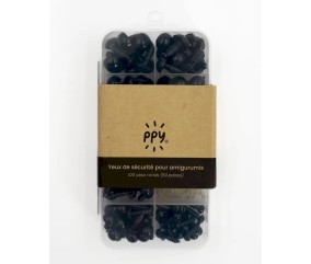 Set d'Yeux pour Amigurumis - Phildar – 100 pièces avec boîte de rangement