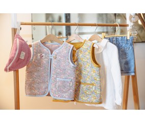 Kit Gilet Berger Enfant Apolline – Com’1 Idée | Tissu Liberty | DIY Couture | Made in France | 12 mois à 6 ans