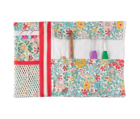 Kits Pochette Crochets – Com’1 Idée | Pochette de rangement à coudre | Tissu Liberty | Made in France | Niveau intermédiaire