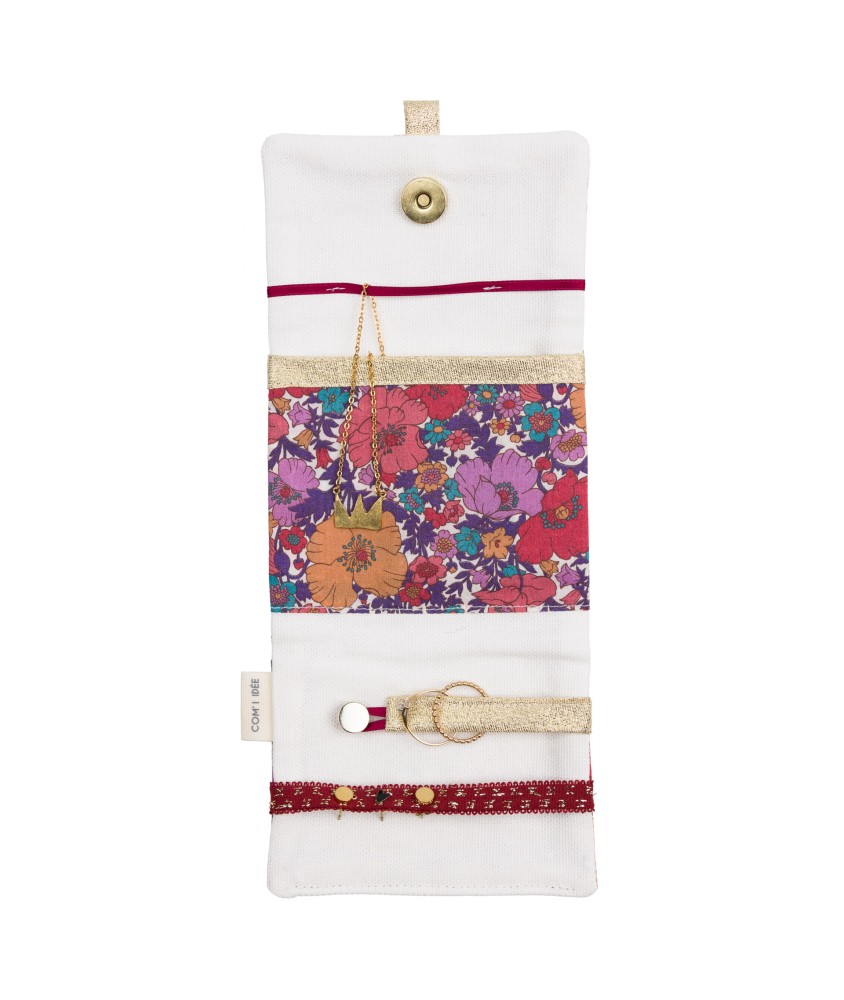 Kit Couture Petite Pochette Bijoux Flora – Com’1 Idée | Élégance et praticité pour vos bijoux