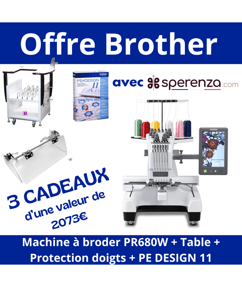 Machine à Broder Semi-Professionnelle Brother PR680W - Machine à broder 6 aiguilles - Garantie 5 ans Machine à Broder Semi-Professionnelle Brother PR680W - Machine à broder 6 aiguilles - Garantie 5 ans