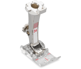 Pied pour Points en Marche Arrière N°34 avec Semelle Transparente pour machine électronique – Bernina