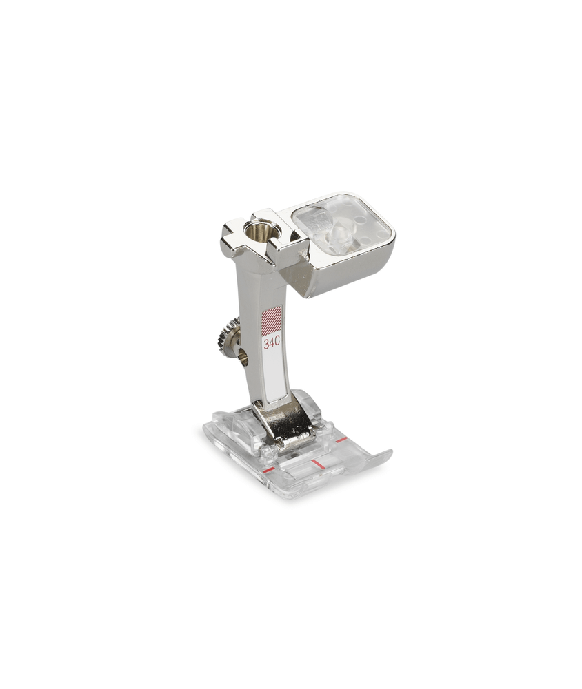 Pied pour Points en Marche Arrière N°34C avec Semelle Transparente pour machine électronique – Bernina