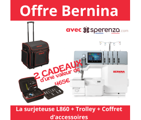 Surjeteuse BERNINA L 860 – Précision suisse et innovation au service de vos créations - Garantie 5 ans - Sperenza