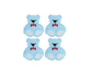 Cartes de 4 boutons nounours 16 x 18 mm – Rico Design