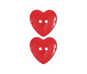 Carte de 2 boutons cœurs – 22 x 22 mm – Rico Design