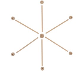 Mobile Étoile en Bois 30 cm – Rico Design