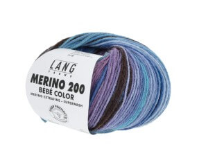 Pelote à tricoter Merino 200 Bébé Color – Lang Yarns - Laine mérinos extrafine multicolore pour layette