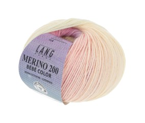 Pelote à tricoter Merino 200 Bébé Color – Lang Yarns - Laine mérinos extrafine multicolore pour layette