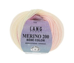 Pelote à tricoter Merino 200 Bébé Color – Lang Yarns - Laine mérinos extrafine multicolore pour layette
