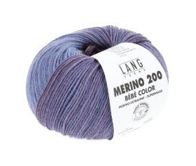 Pelote à tricoter Merino 200 Bébé Color – Lang Yarns - Laine mérinos extrafine multicolore pour layette