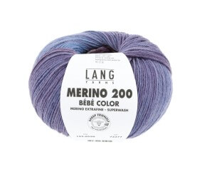 Pelote à tricoter Merino 200 Bébé Color – Lang Yarns - Laine mérinos extrafine multicolore pour layette