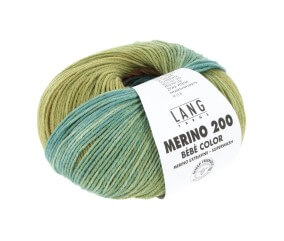 Pelote à tricoter Merino 200 Bébé Color – Lang Yarns - Laine mérinos extrafine multicolore pour layette