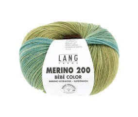 Pelote à tricoter Merino 200 Bébé Color – Lang Yarns - Laine mérinos extrafine multicolore pour layette
