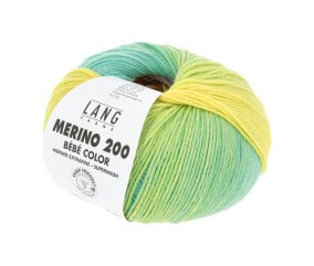 Pelote à tricoter Merino 200 Bébé Color – Lang Yarns - Laine mérinos extrafine multicolore pour layette