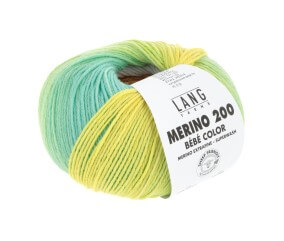 Pelote à tricoter Merino 200 Bébé Color – Lang Yarns - Laine mérinos extrafine multicolore pour layette