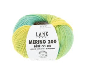 Pelote à tricoter Merino 200 Bébé Color – Lang Yarns - Laine mérinos extrafine multicolore pour layette