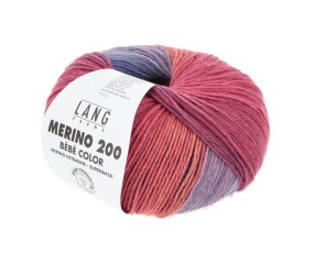 Pelote à tricoter Merino 200 Bébé Color – Lang Yarns - Laine mérinos extrafine multicolore pour layette